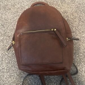 Brown Leather Backpack